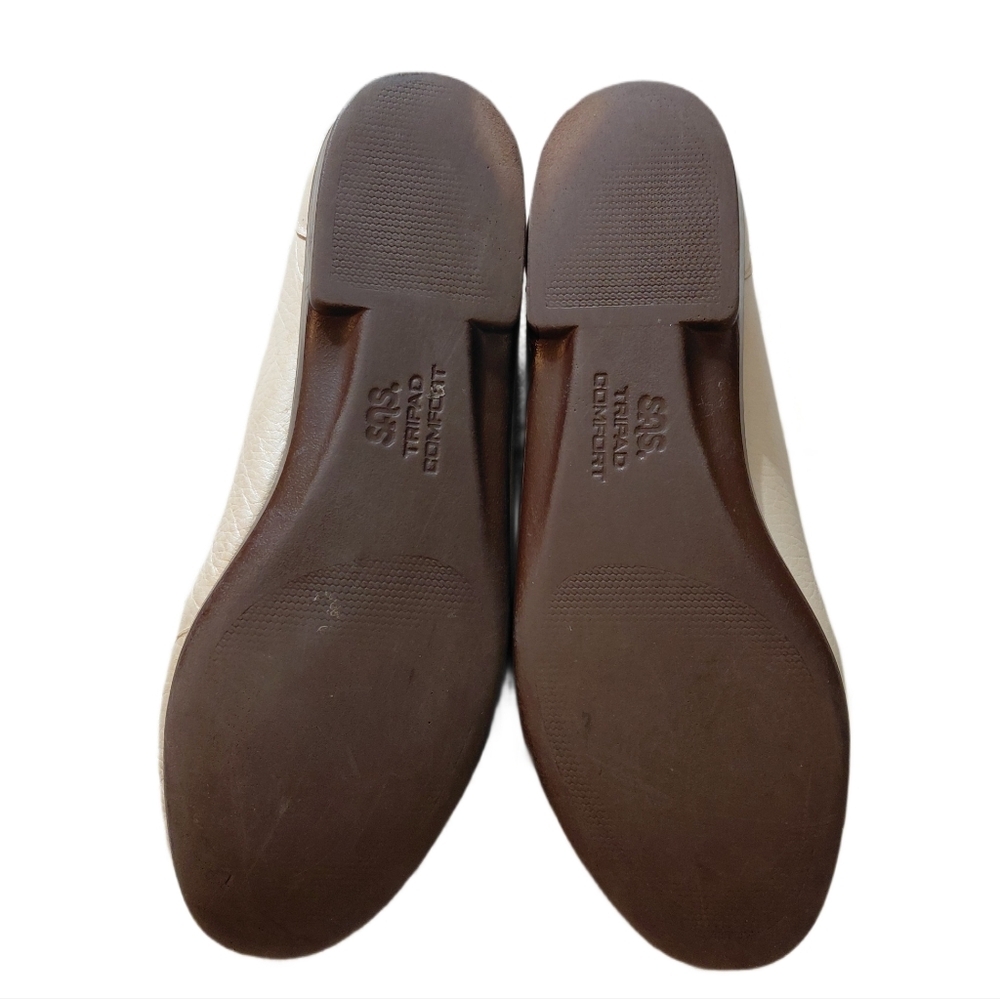 SAS Simplify Slip On Loafers Women's Size 8 Wide Pearl Leather Loafer Flats - Picture 6 of 10